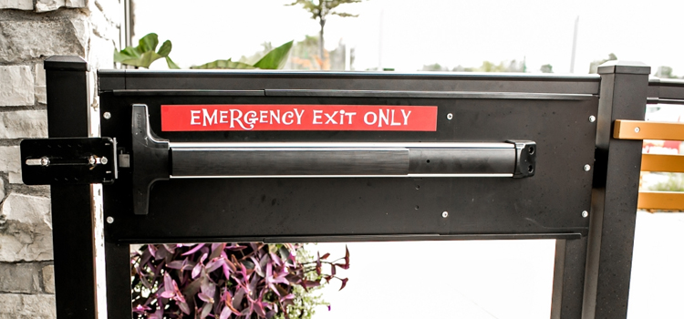 emergency push bar installation in Old Fig Garden